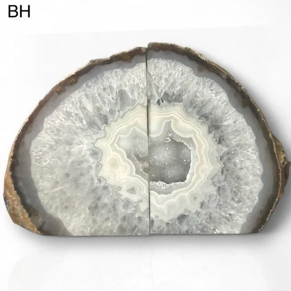 Crystal Bookends Natural Agate Geode Center: Choose Your Pair (1 pair per order) - Picture 8 of 8